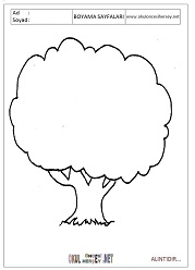 Ağaç boyama sayfaları 